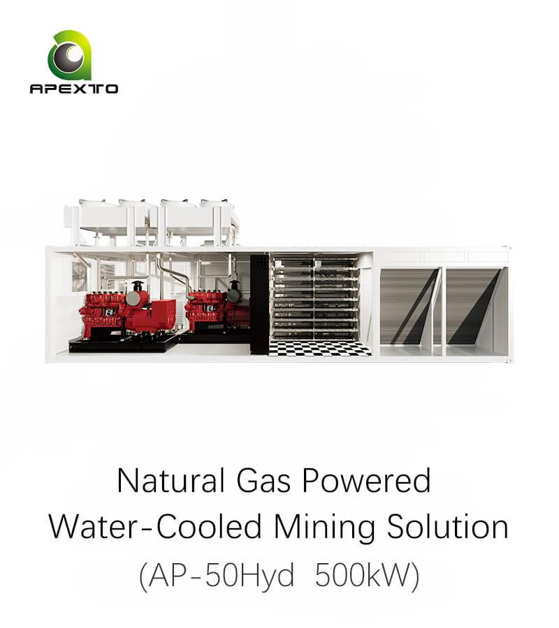 96-Slot Natural Gas Generator Hydro Cooling Container for Antminer Hydro