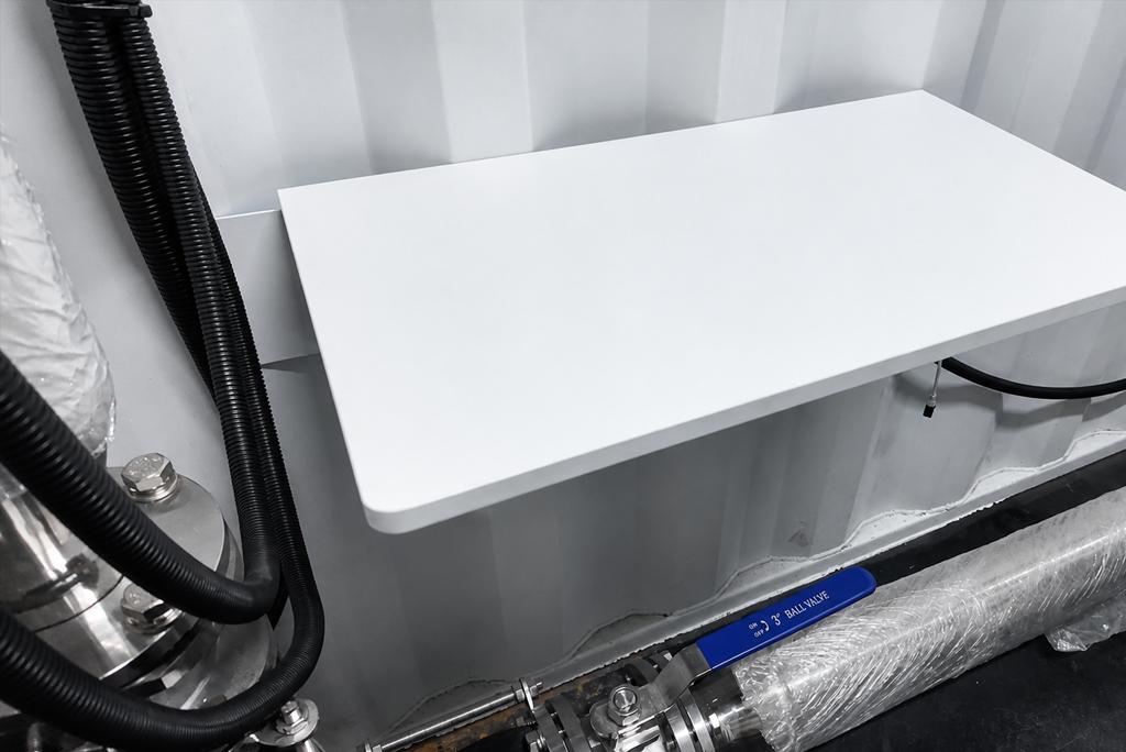 Internal Maintenance Workbench for 2.1MW Antminer Hydro Mining Container