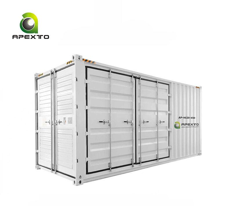 1.2MW 120-Slot Avalon 2U Hydro Mining Container (20HQ)