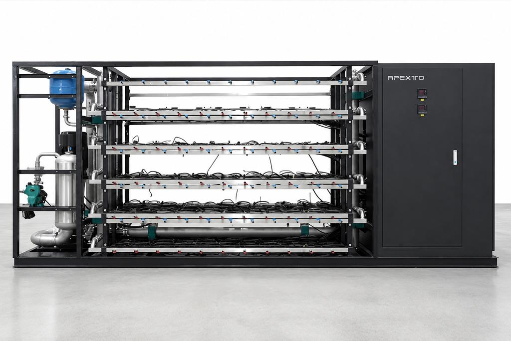 870kW 154-Slot Antminer Bitcoin Mining Liquid Cooling Rack