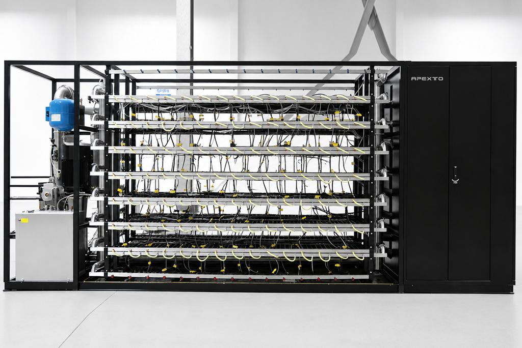 1350kW 240-Slot Antminer Bitcoin Mining Liquid Cooling Rack Structure