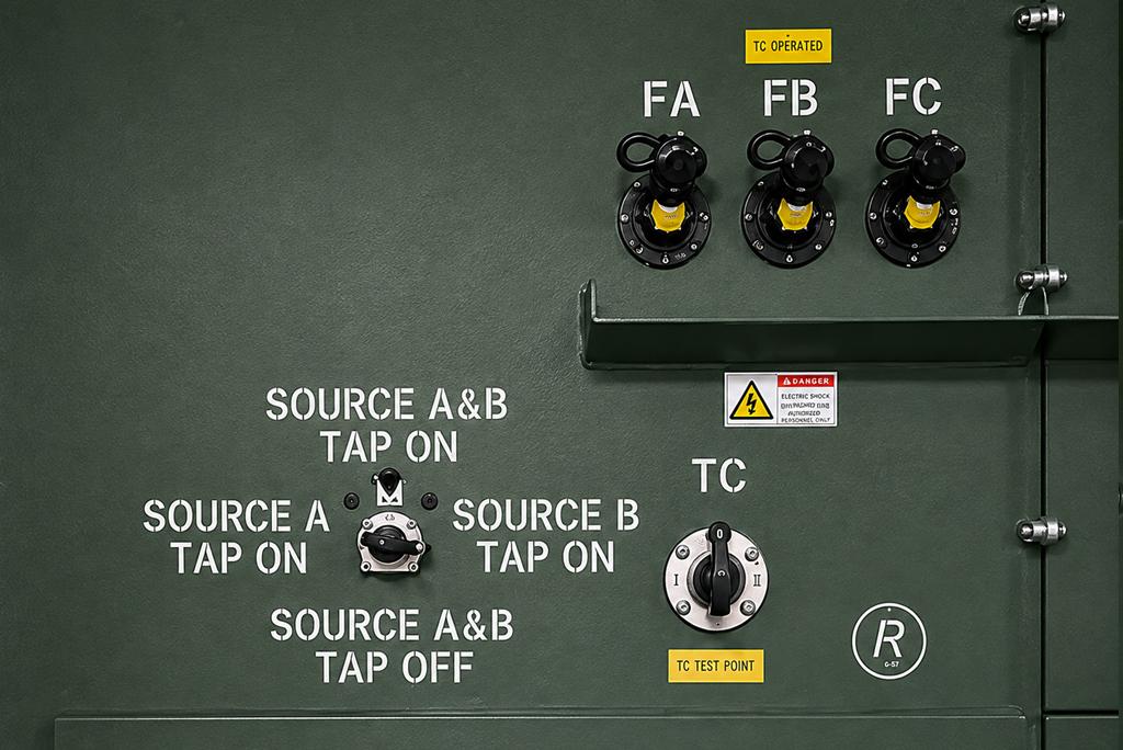 2250 kVA 3-Phase Padmount Transformer Dual-Source Control Panel